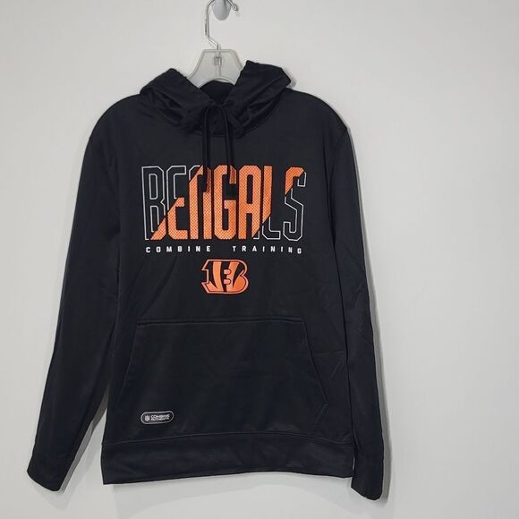 Cincinnati Bengals Black and Orange Combine Training Hoodie - Picture 1 of 8
